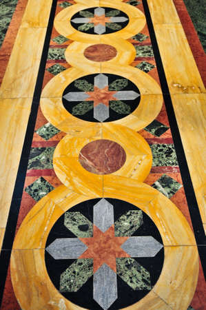 Marble floor of orthodox christian St. George church in Topola, Serbiaのeditorial素材