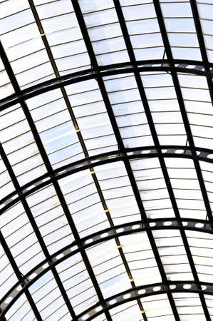 Interior view of Hay's Galleria glass roof