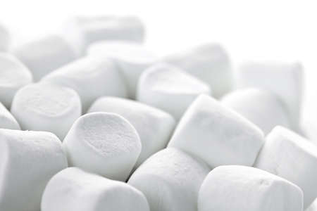 Close up of many plump sweet marshmallowsの写真素材