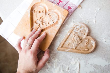 home made christmas ginger cookies in different shapes