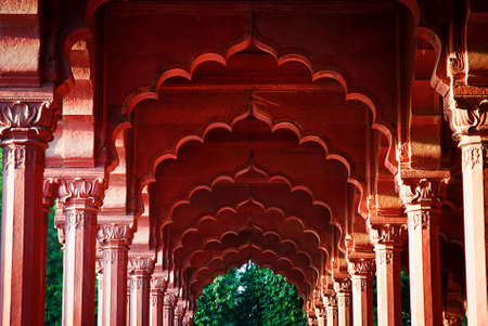 Arcade at the Red Fort, Delhi, Indiaのeditorial素材