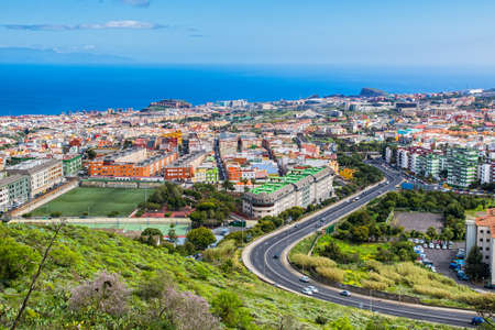 Aerial view of the residential area of the town on Tenerife, Canary Islands. Spain.の写真素材