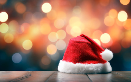 Merry Christmas background with Santa's hat.の素材