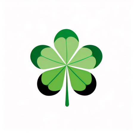 Design of shamrocks for Saint Patricks day isolated on white background for cutting out.の素材