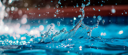 Close up water splash. Abstract clean soft water splash wallpaper.の素材