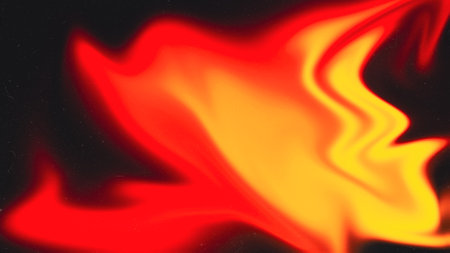 Abstract grainy wallpaper. Shining blurred fire color flow banner poster cover design. Background with noise texture effect.の写真素材