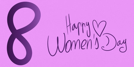 International Women's day celebration. Header or banner with lettering for Womens day concept.の写真素材