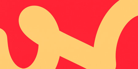 Abstract illustration background with yellow and red details. Contrast drawing effect. Wallpaper...