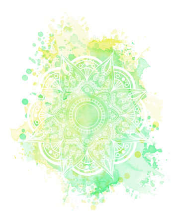 Ethnic Mandala ornament. Decorative lacy ornament . Vector illustration. For textile, greeting card, coloring books.のイラスト素材