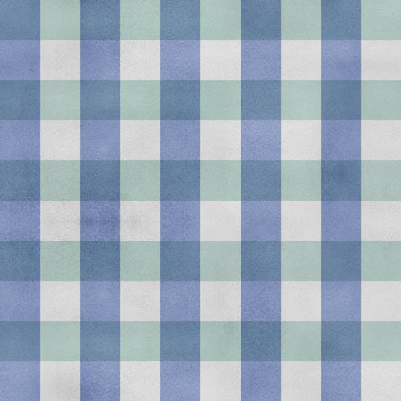 Hand-drawn watercolor illustration. Checkered seamless pattern. Plaid chequered pattern.
