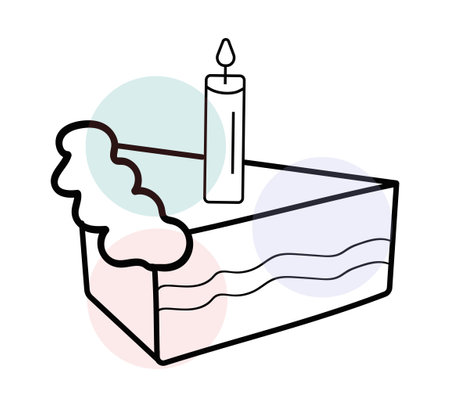 Linear icons of sweets and pastries. Can be used for social networks, postcards, logos, shop and holiday signs, patterns for clothes and bed linen.のイラスト素材