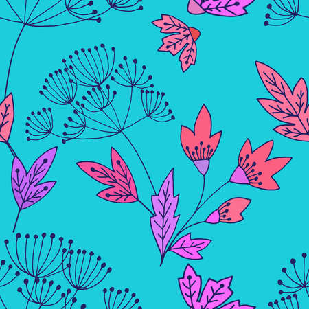 Hand drawn doodle style. Spring vector illustrationのイラスト素材