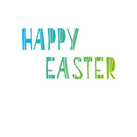 Happy Easter Lettering. Hand drawn letters. Holiday background , postcards, web and promotion. Vector illustration on white.のイラスト素材