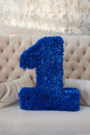 Number one for first birthday. Indoorsの写真素材