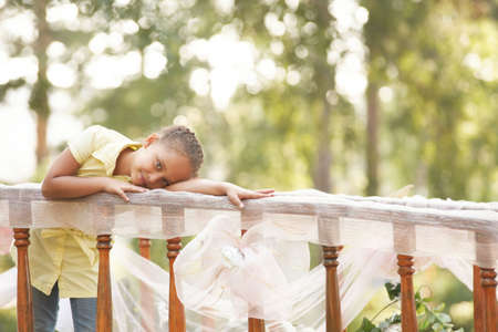 Little girl. Beauty. Natureの写真素材