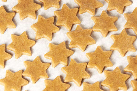Gingerbread Cookie. Template asterisk. Preparation delicious dessert.の写真素材