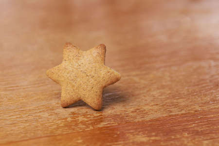 Gingerbread Cookie. One star. Sweet delicious dessert.の写真素材