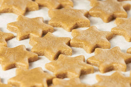 Preparation dough. Delicious ginger biscuits. Bakery products.の写真素材