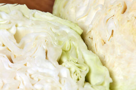 Fresh cabbage. New crop. Light green leaves.の写真素材