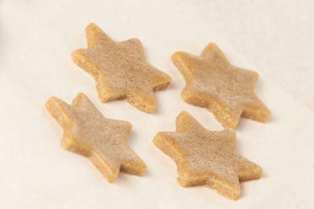 Dough for cooking. Four stars. Gingerbread Cookie.の写真素材