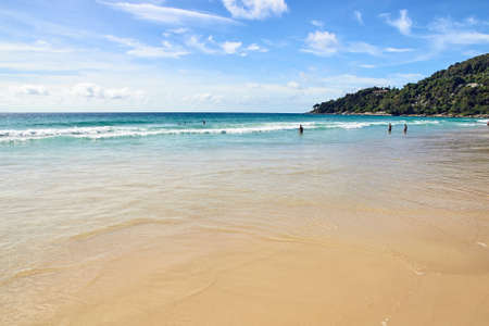 People. Relax on  beach. Warm sea.の写真素材
