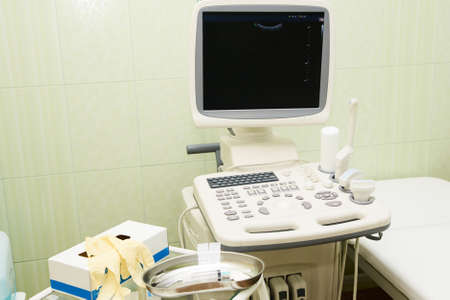 Apparatus ultrasound examination. Medical research. Work in hospital.の写真素材