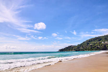 Blue sky. Warm beautiful sea.の写真素材