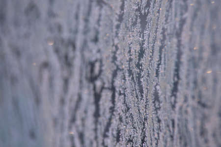 Winter pattern. White snowflakes. Grey colour.の写真素材