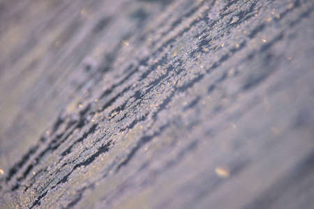 Winter pattern. White snowflakes. Grey colour. Boke.の写真素材