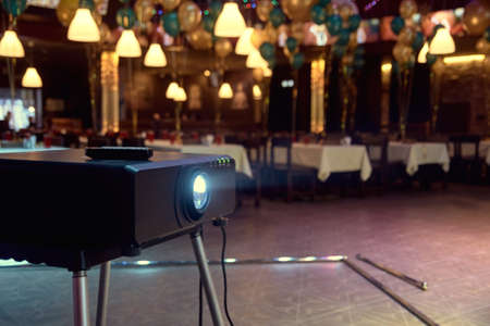 Professional equipment. Bright light. Celebration atmosphere.の写真素材