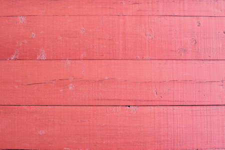 Bright coating. Flat wooden boards. Red paint.の写真素材
