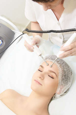 Facial spa cosmetology procedure. Skin care lift anti age.