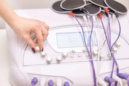 Alternative body treatment. Anti fat massage therapy. Mioの写真素材