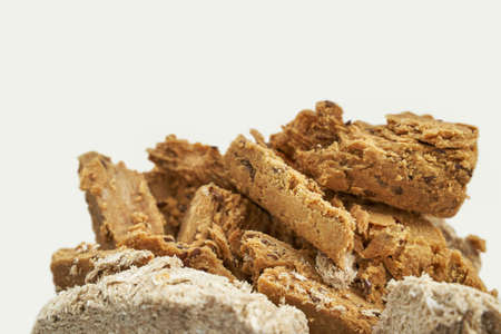 Halva concept. Trend turkish food. Sweet bakery. Cookies. Yummy dessert. Blue and yellow. Holiday...