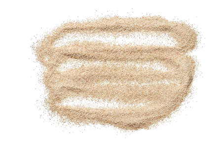 Semolina grain texture. Natural organic market. Closeup ecology. Farming product view. Flour wallpaper. Crop cereal seeds. Brown and yellow heap. Hard shadows. Horizontalの写真素材