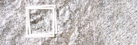 Trend sunny foil mockup. White paper. Congratulations metal card. Aerial view. Zero waste template....