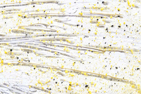 Face scrub texture. Cream skincare cosmetic. Organic stroke. Feet oily cleanser smudge. Particles in...