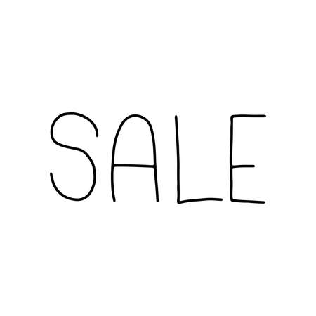 Autumn lettering vector quote. Hand drawing phrase. Decor menu or sale slogan. Design typographic sketch. Decoration modern saying. Black calligraphy textのイラスト素材