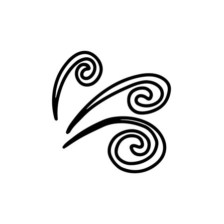 Swirl icon vector illustration. Hand drawn black design.のイラスト素材