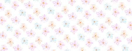 Blossoming watercolor pattern. Spring flower in bloom on branch. Beautiful summer illustration....