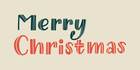 New year vector. Merry Christmas quote. Hand drawn xmas silhouette. Cute illustration. Modern minimal stylized concept. Calligraphy doodle sign. Lettering clipart. Tag paintのイラスト素材