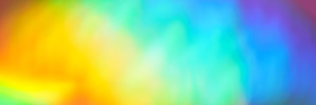 holograph foil background. Pastel color paper. Retro trend design. Vintage fantasy cover. Chrome holo art. Modern effect. Rainbow metallic material. Fabric glitch. Horizontal bannerの写真素材