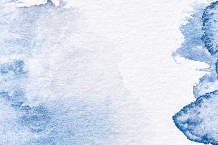 Elegant watercolor blue abstract background with white space for creative designs and artistic projects.の写真素材