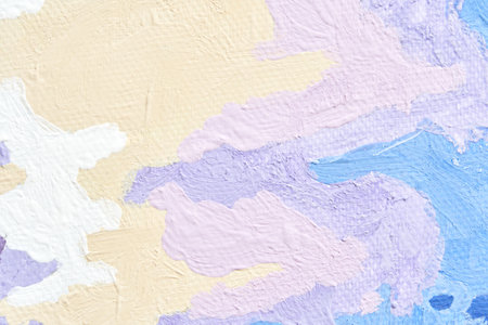 Colorful abstract pastel brushstroke texture with soft yellows, pinks, purples, and blues.