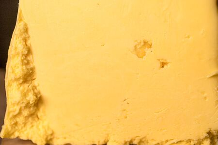 Homemade butter close up macro. Tasty french product. High quality photo