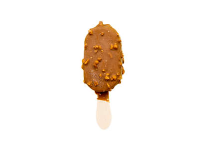 Ice Cream Stick. Chocolate ice cream isolated on white background. High quality photo