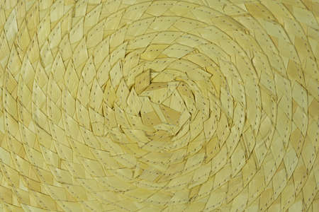 Close up woven bamboo wicker basket. High quality photo