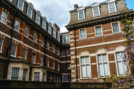 LONDON, UNITED KINGDOM - 22.04.2022: A residential street in south east London. Beautiful garden in the background. High quality photoのeditorial素材