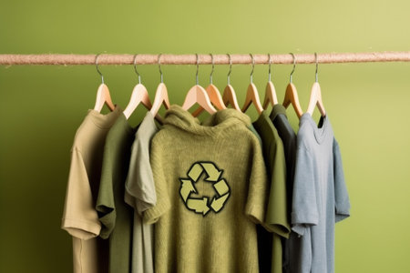 Recycling Products Concept. Organic Cotton Recycling Clothes. Zero Waste Materials. Environment...
