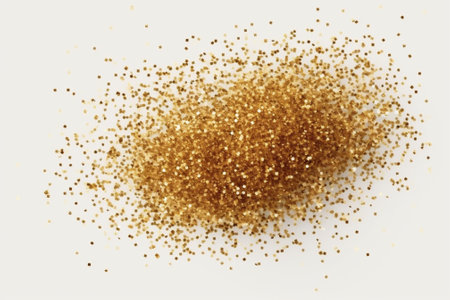 Background with gold glitter design isolated on white transparent background, AI Generative.の写真素材